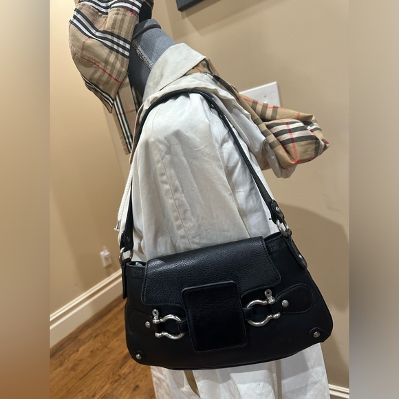 Burberry Vintage Black Leather Mini Horsebit Handbag - Picture 2 of 14